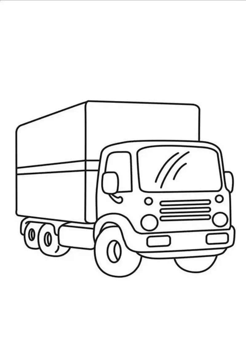 Bé yêu thích tranh tô màu xe tải đồ chơi sáng tạo màu sắc