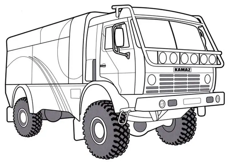 Sáng tạo với tranh tô màu xe tải chở hàng đầy thú vị