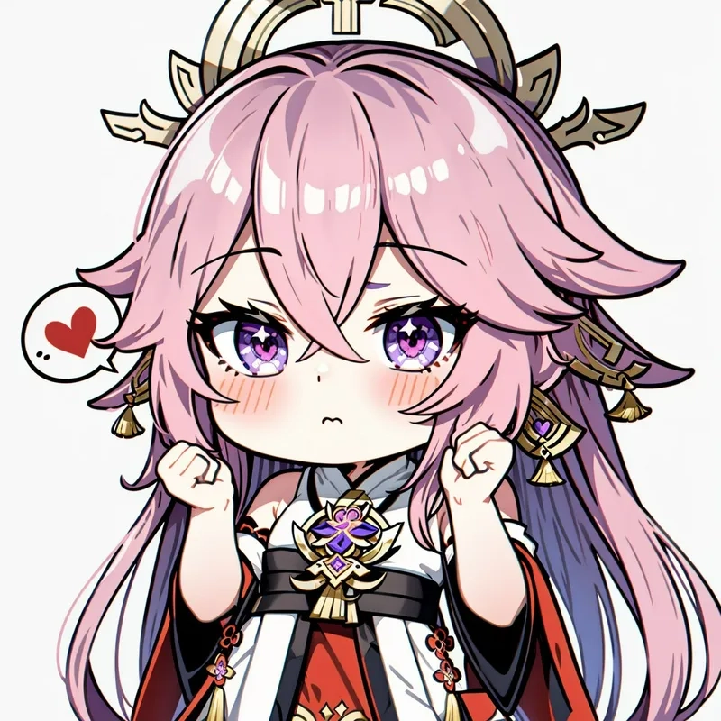 Tải ngay yae miko chibi png chất lượng cao