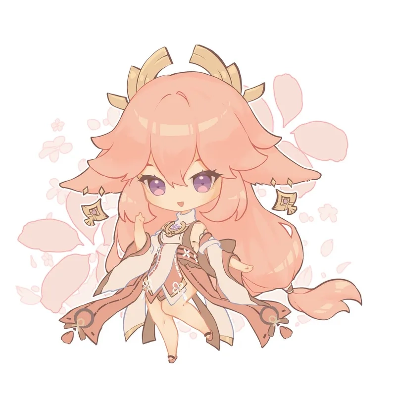 Đắm chìm trong sự dễ thương của yae miko chibi cute