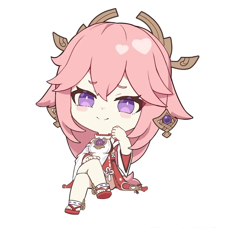 Tải trọn bộ yae miko chibi png cực nét