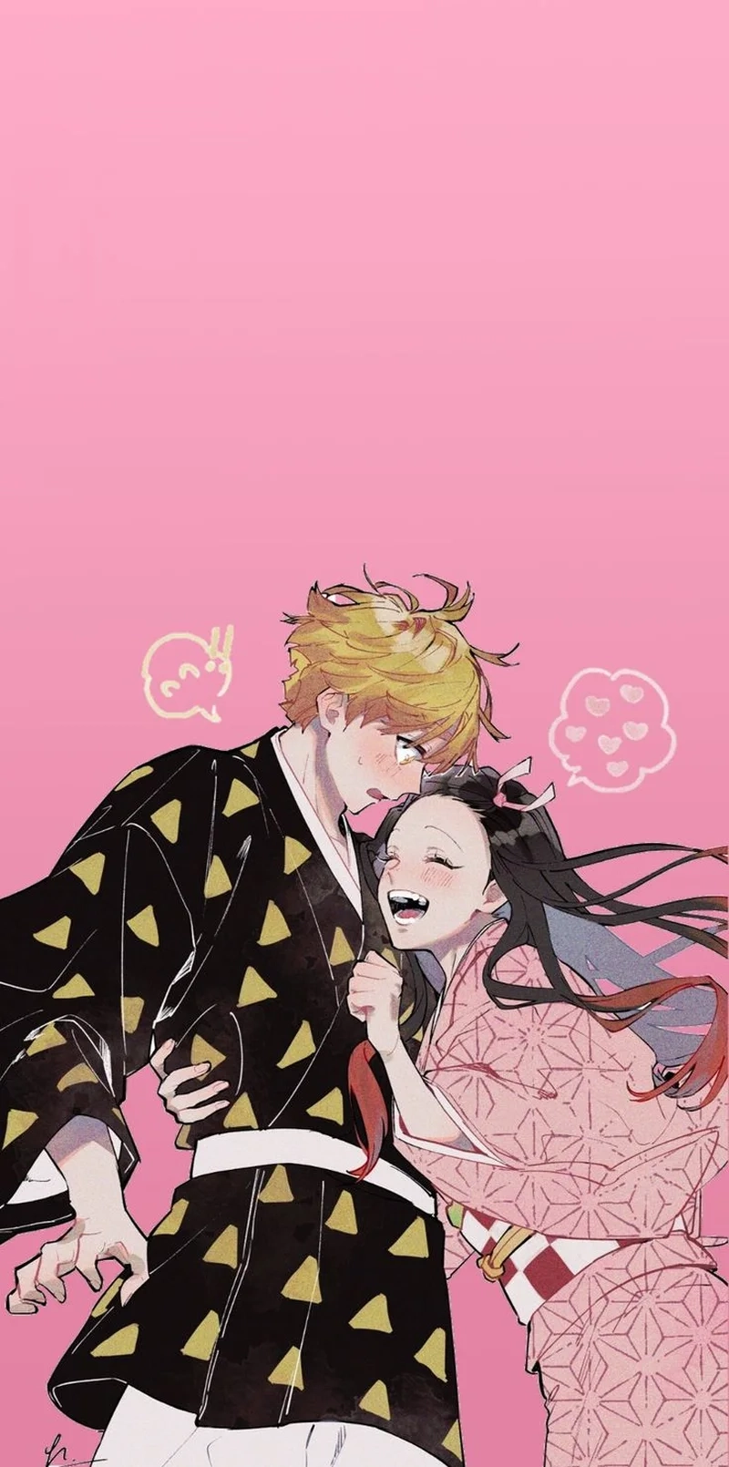 Tình cảm anime sâu sắc nezuko and zenitsu