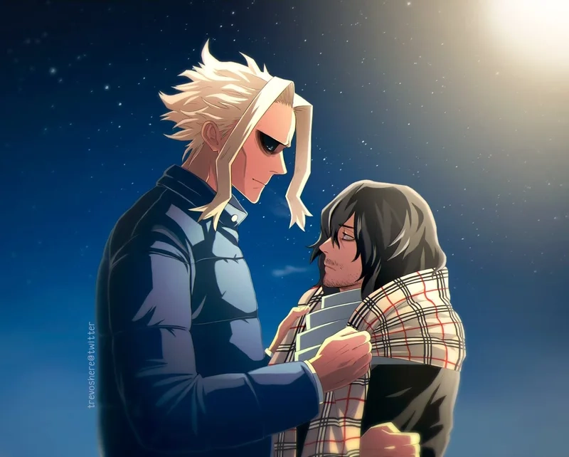 Chiến đấu mạnh mẽ với aizawa x all might