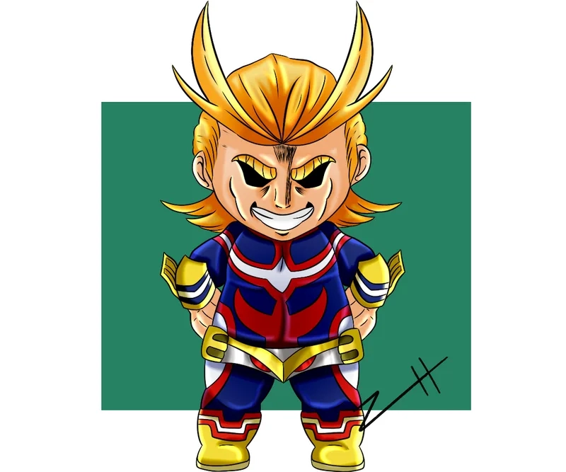 Chiêm ngưỡng nét đáng yêu của all might chibi