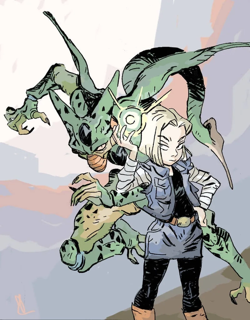 Trận chiến kinh điển giữa Android 18 và Cell android 18 and cell