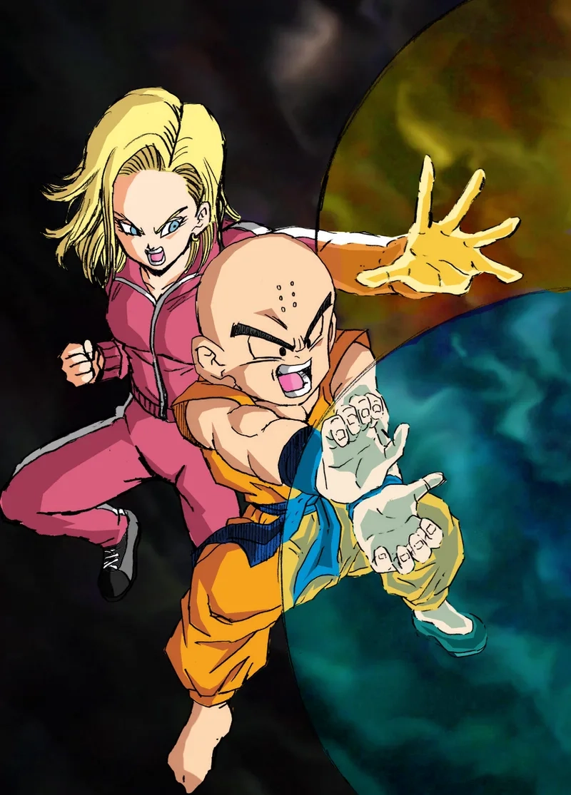 Sức mạnh kết hợp bất bại krillin and android 18