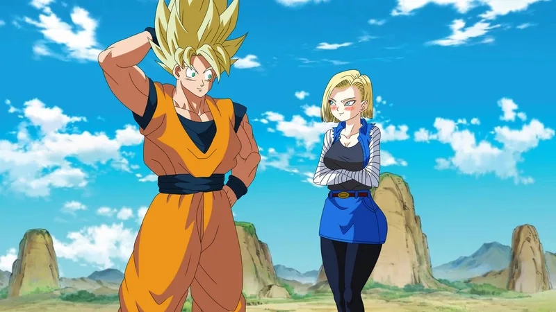 Trận chiến đầy kịch tính android 18 goku