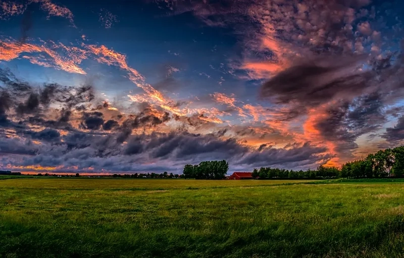 Làm mới máy tính bằng hình nền bầu trời màu xanh dịu mắt