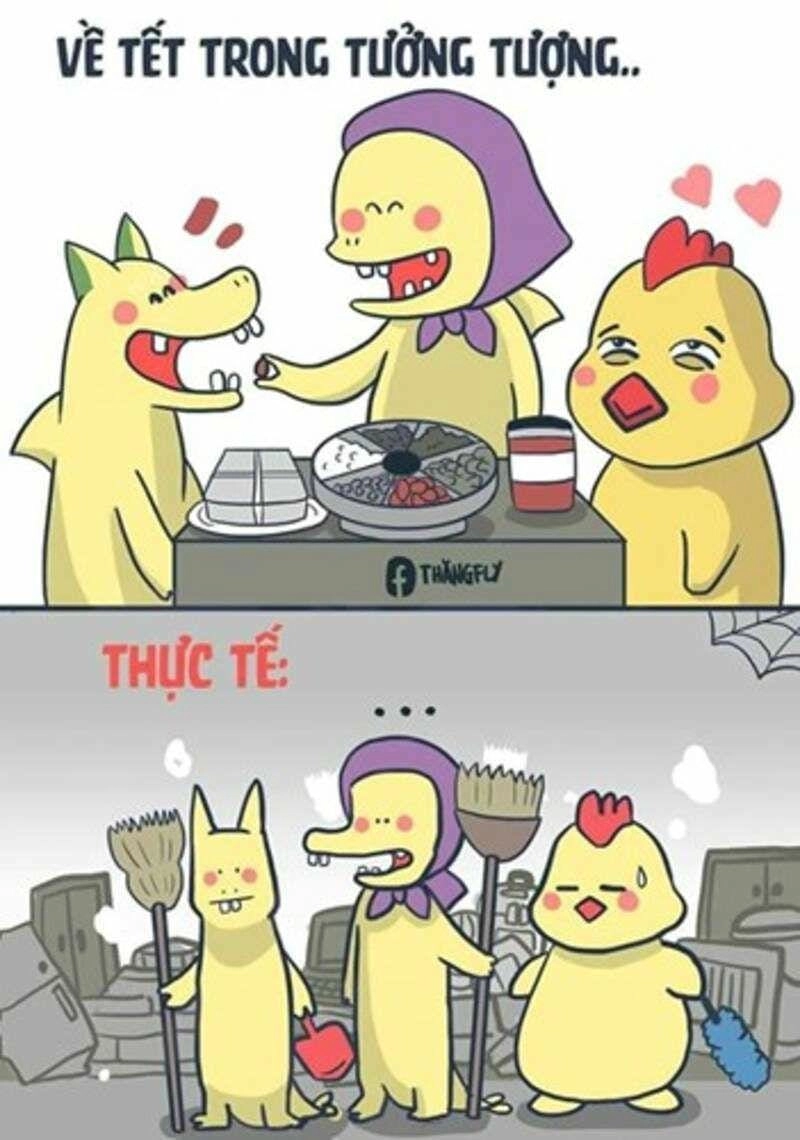 Thức dậy cùng những hình ảnh tết meme vui nhộn