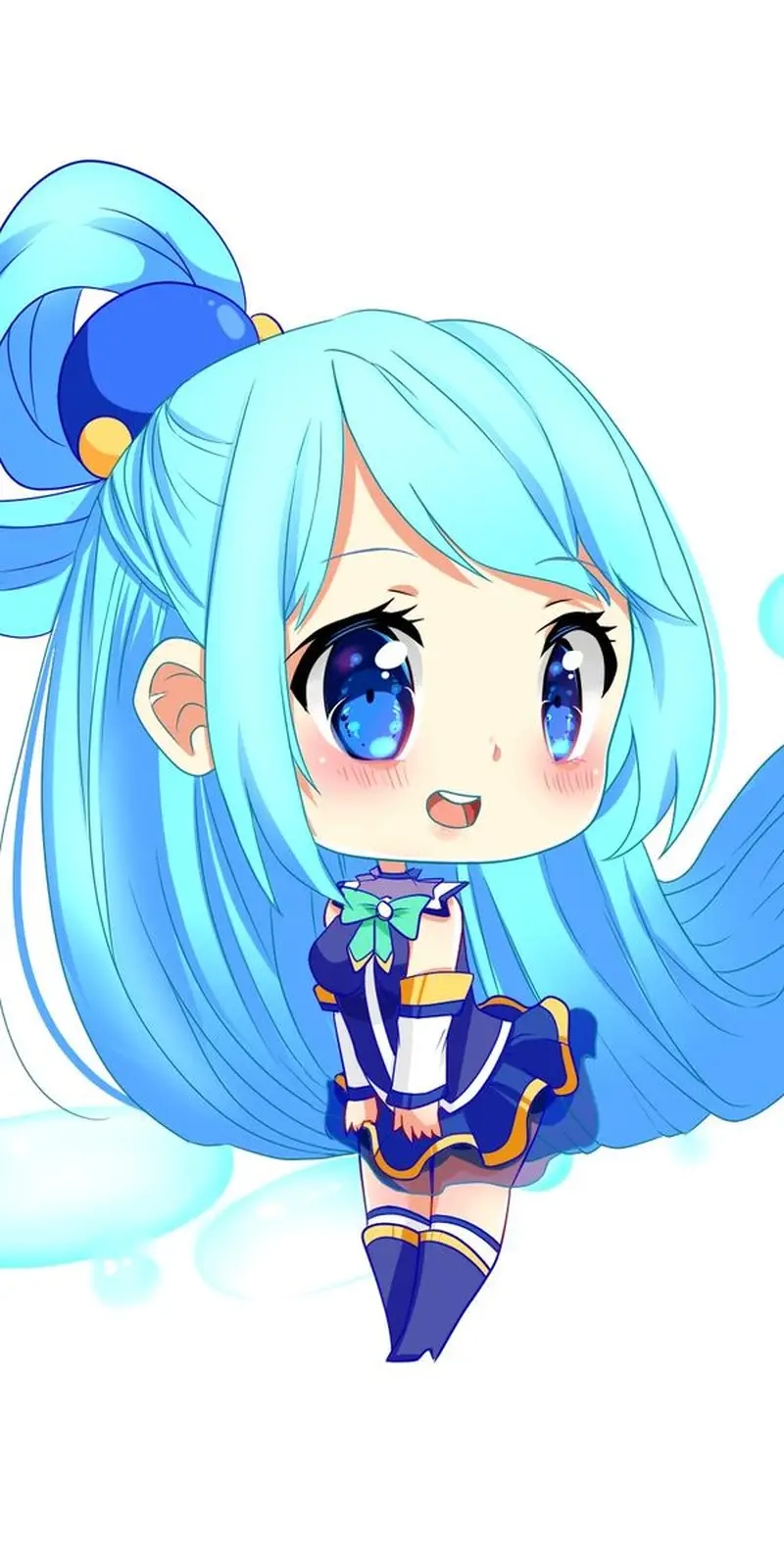 Ngắm vẻ dễ thương của aqua chibi art khiến fan Konosuba mê mẩn