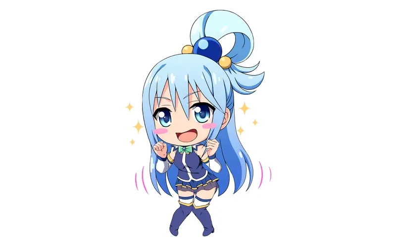Bộ sưu tập chibi aqua fanart siêu đáng yêu cho tín đồ anime