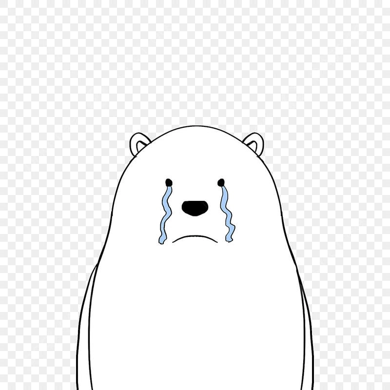 Tận hưởng avatar buồn ảnh gấu trắng khóc dễ thương