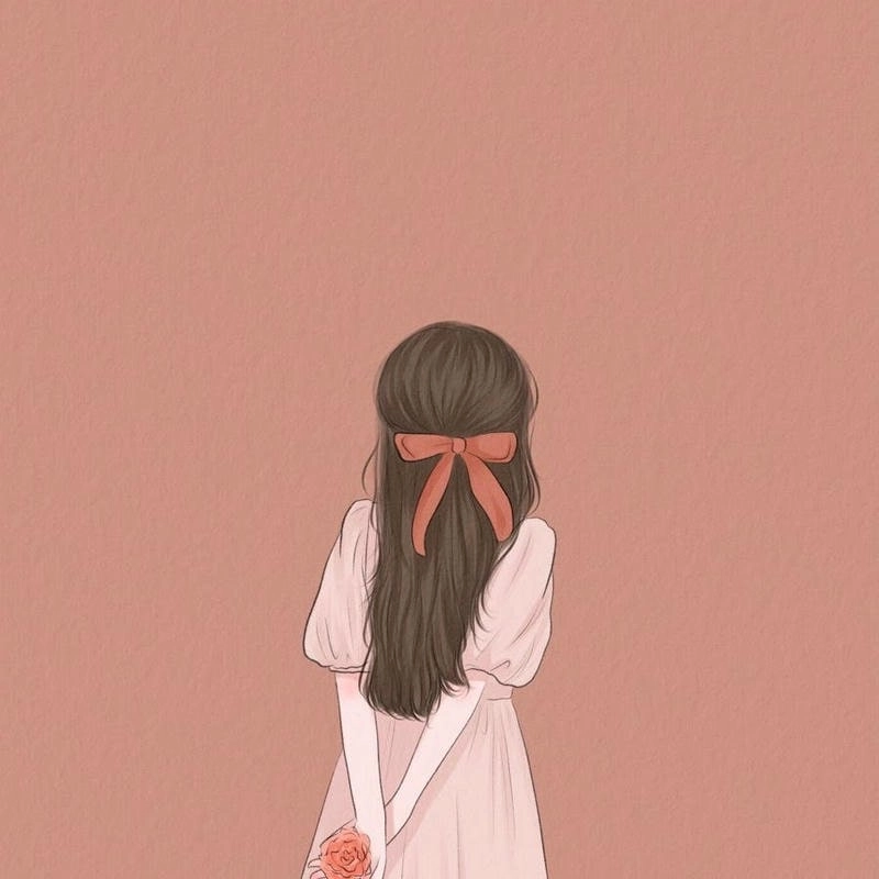 Lựa chọn cute che mặt avatar cô gái quay lưng siêu dễ thương và nổi bật