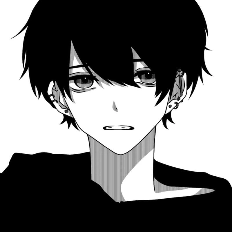 Sáng tạo với avatar anime đen trắng phát sáng nổi bật