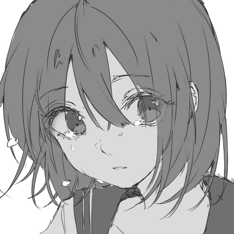 Thể hiện phong cách qua ảnh anime nữ avatar đen trắng