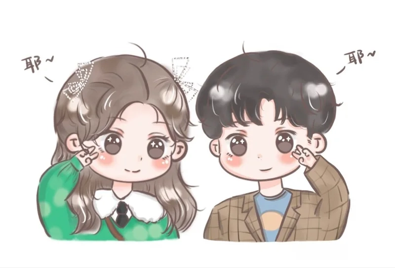 Tải ngay avatar ảnh cặp đôi anime chibi cute siêu dễ thương