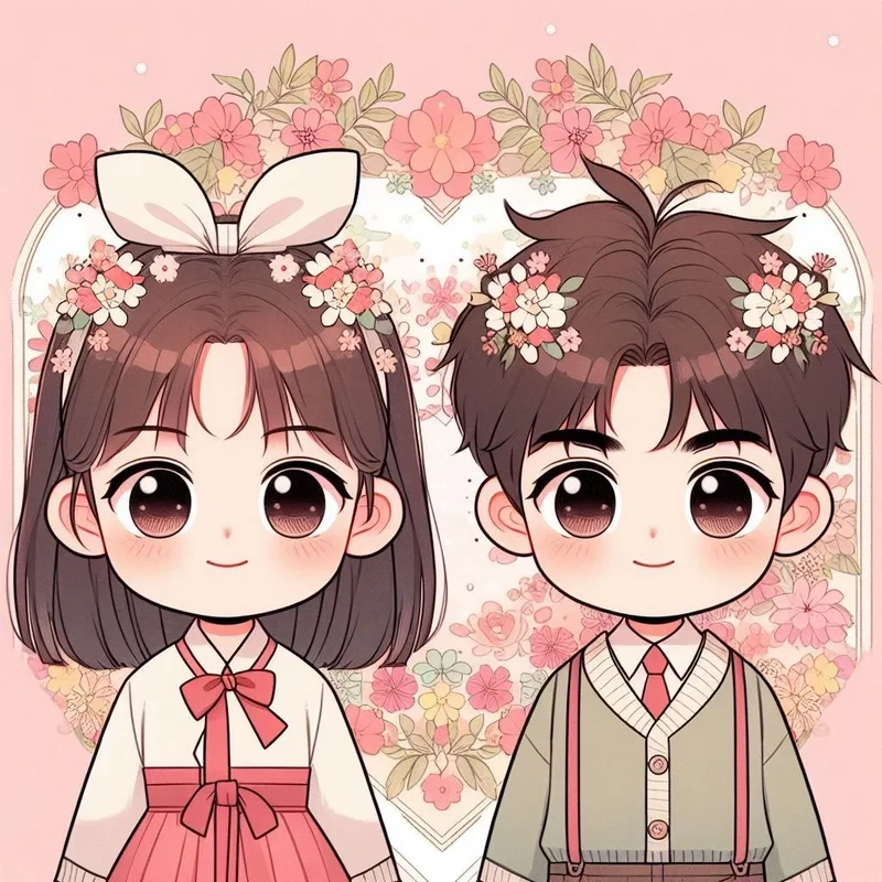 Chia sẻ yêu thương qua chibi avatar đôi cute cực đáng yêu
