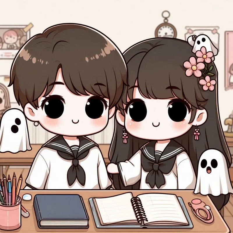 Thể hiện cá tính qua avatar cute chibi đôi siêu dễ thương