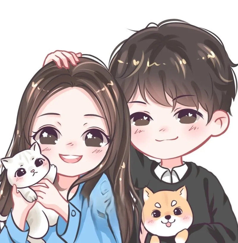 Đắm chìm trong bộ anime chibi cute avatar đôi đáng yêu