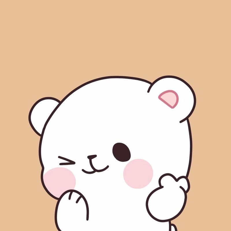 Tận hưởng sự dễ thương với avatar gấu trắng cute siêu ngộ nghĩnh