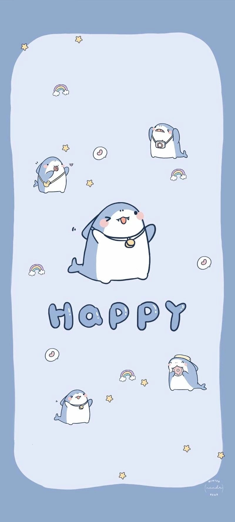 Tải ngay avt avatar màu xanh dương cute chất lượng cao