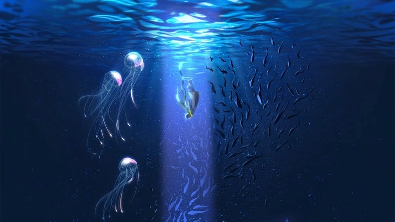 Ngắm bầu trời avatar màu xanh dương cute tươi mát và chill