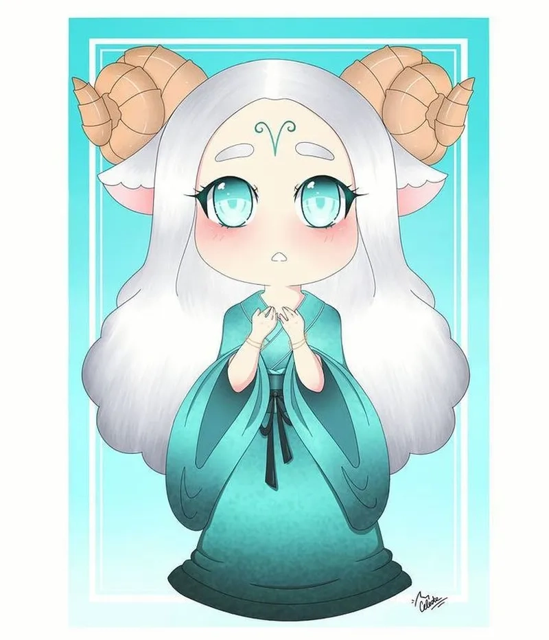 Cập nhật ngay hình ảnh cung bạch dương nữ chibi đẹp và đáng yêu nhất