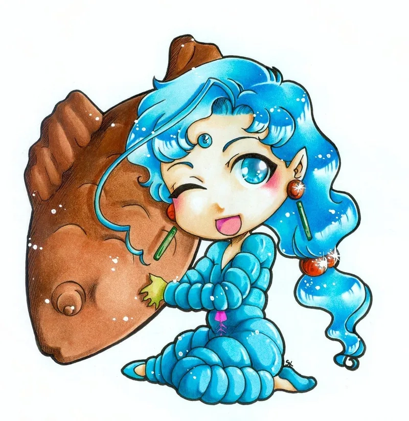 Tìm ngay hình bảo bình chibi nữ độc lạ dành cho fan nữ cung Bảo Bình