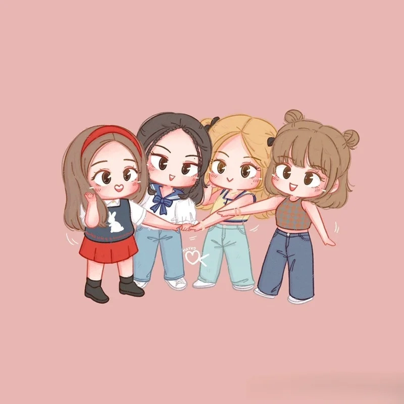 Thả dáng cùng blackpink cute chibi cực dễ thương