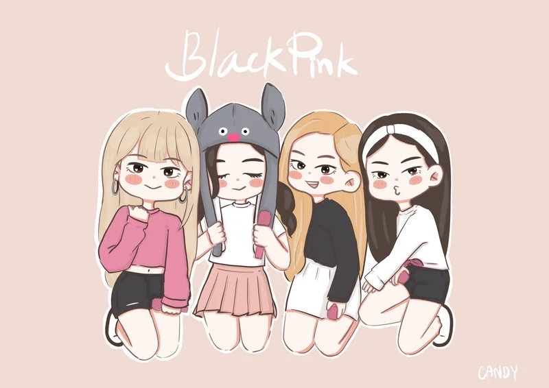 Đổi mới điện thoại với hình nền blackpink chibi siêu dễ thương