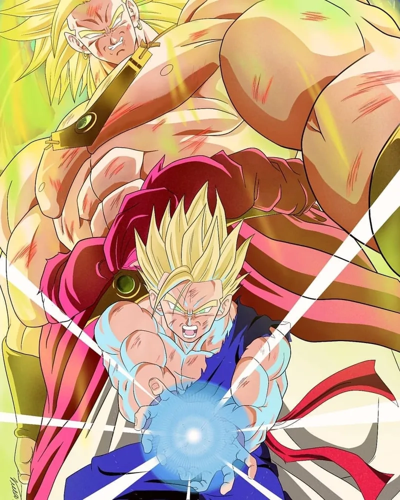 Khi Gohan biến hình Beast đối đầu Broly gohan beast vs broly