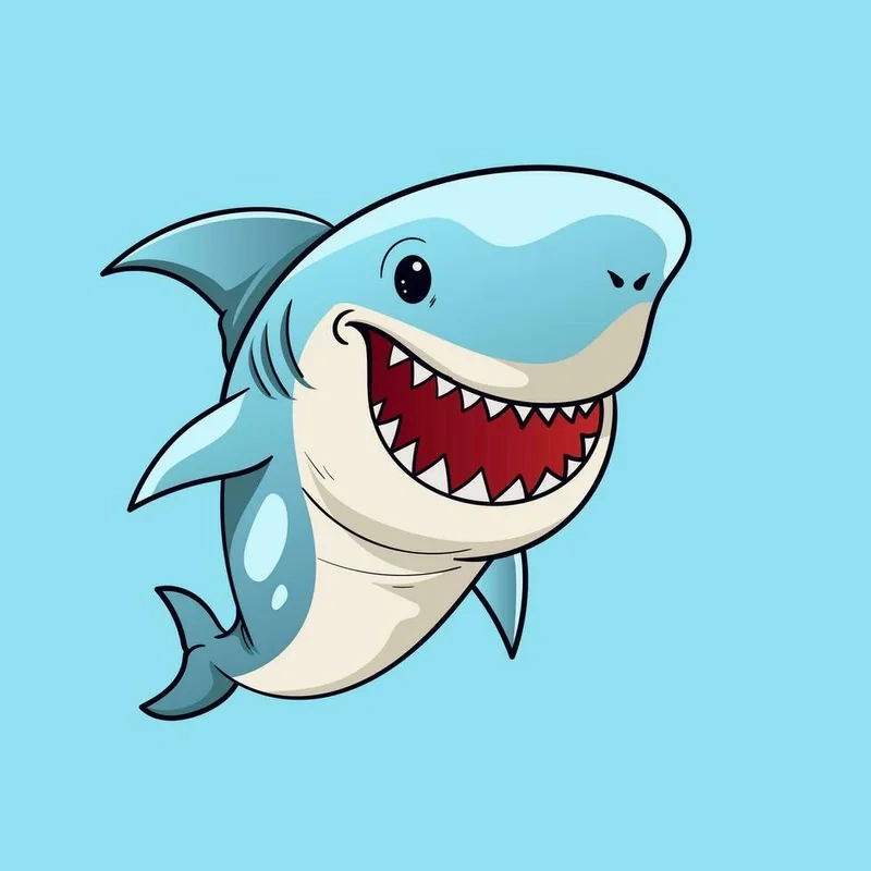 Tải về ngay bộ ảnh cá mập chibi siêu dễ thương