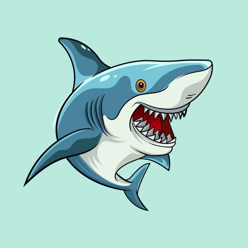 Sưu tập ngay hình cá mập chibi độc đáo cực chất