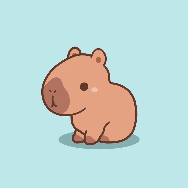 Bộ sưu tập hình capybara chibi độc đáo cho fan yêu thích