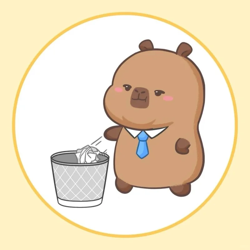 Tải về ngay hình ảnh capybara cute chibi để làm avatar chất