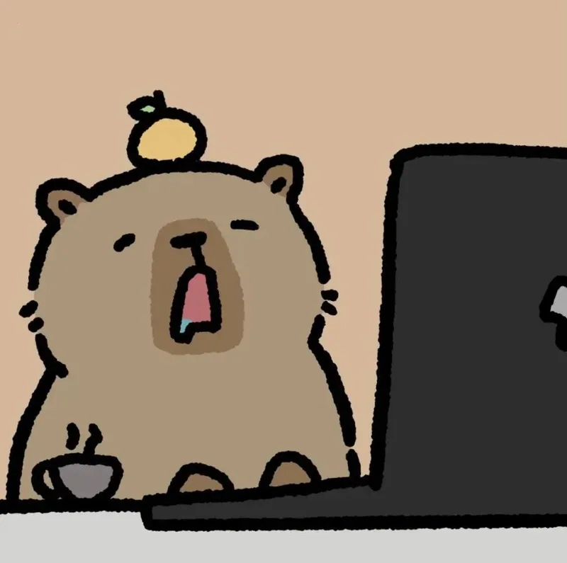 Đắm chìm trong thế giới hình capybara chibi cute đáng yêu