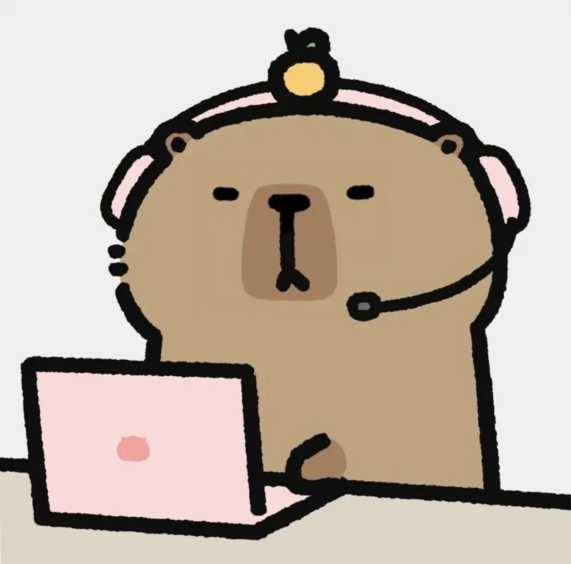 Bộ hình ảnh capybara chibi độc quyền cho fan Capybara