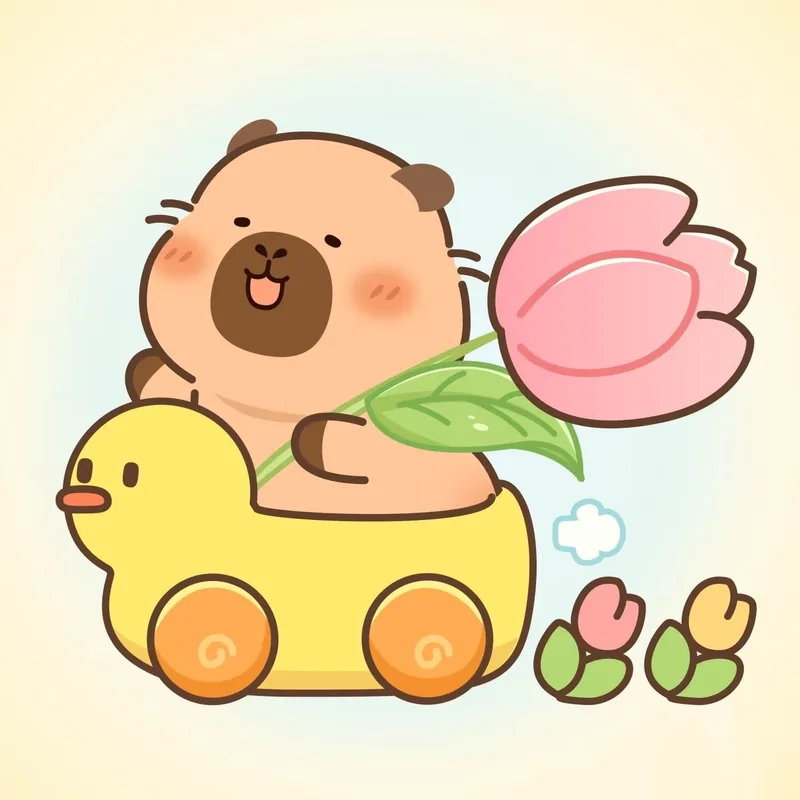 Thỏa sức sáng tạo với chibi capybara đầy màu sắc