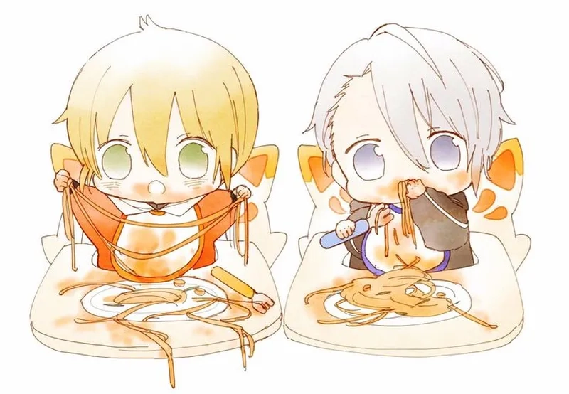 Bộ ảnh hình chibi ăn uống đáng yêu hết nấc dành cho fan chibi