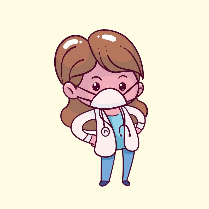 Phong cách mềm mại trong từng hình chibi bác sĩ nữ cực ấn tượng