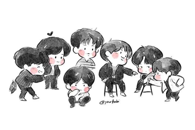 Đổi mới điện thoại với hình nền bts chibi cute độc lạ