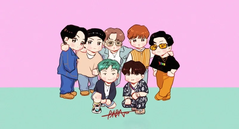 Bộ sưu tập ảnh chibi bts cute đẹp miễn chê cho ARMY