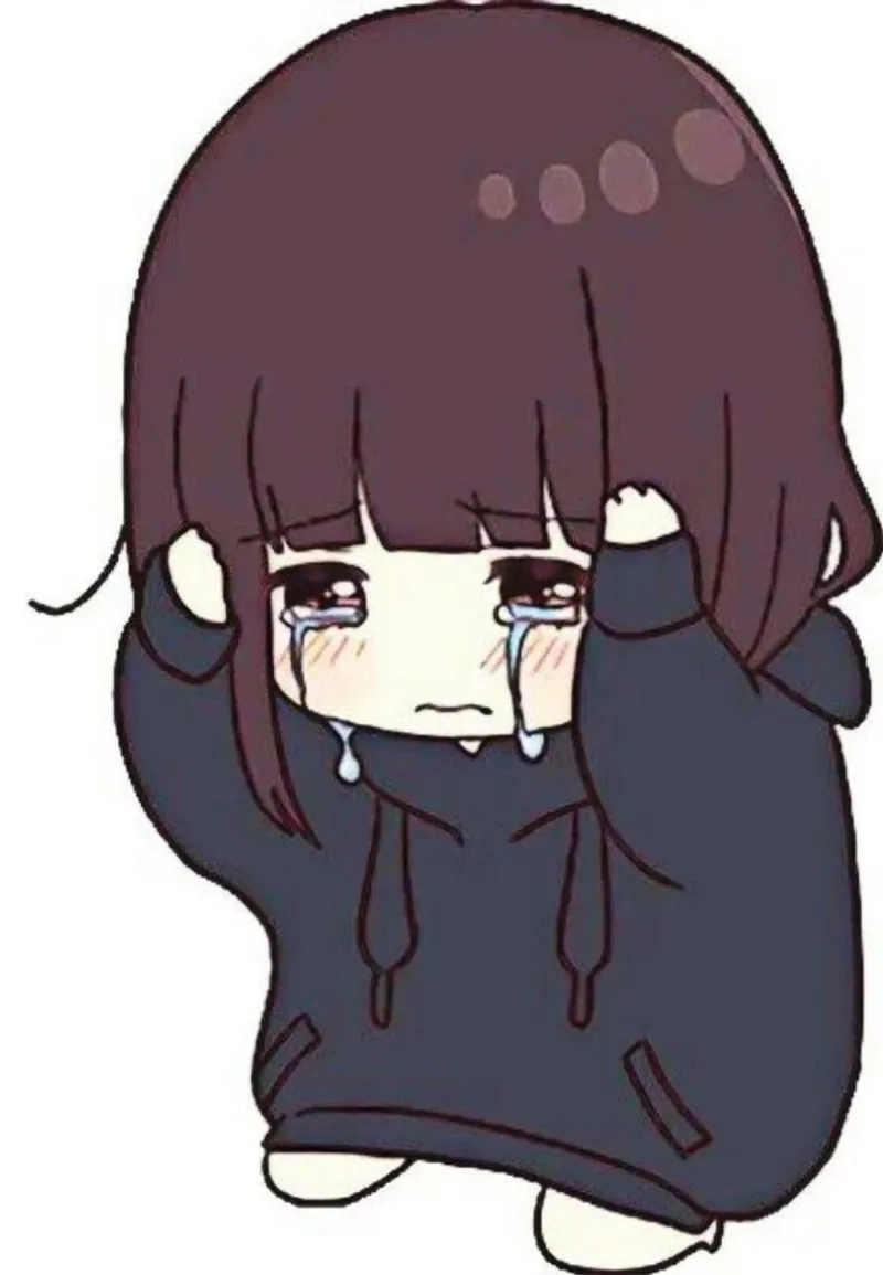 Nhìn ảnh chibi buồn khóc mà thấy lòng chạm đáy nỗi nhớ