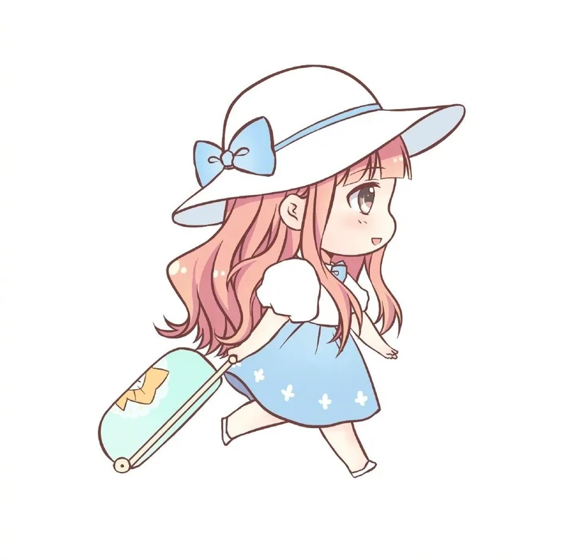 Bộ ảnh cực xinh dành cho bạn gái với hình chibi dễ thương nữ