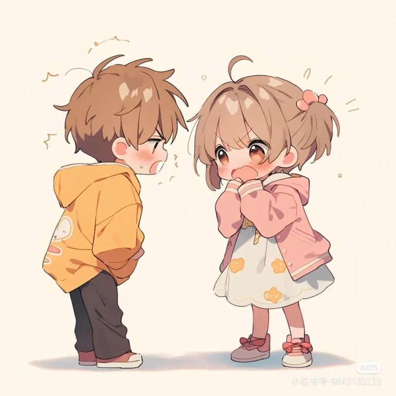 Hình ảnh chibi cặp đôi dễ thương mang lại cảm xúc ngọt ngào