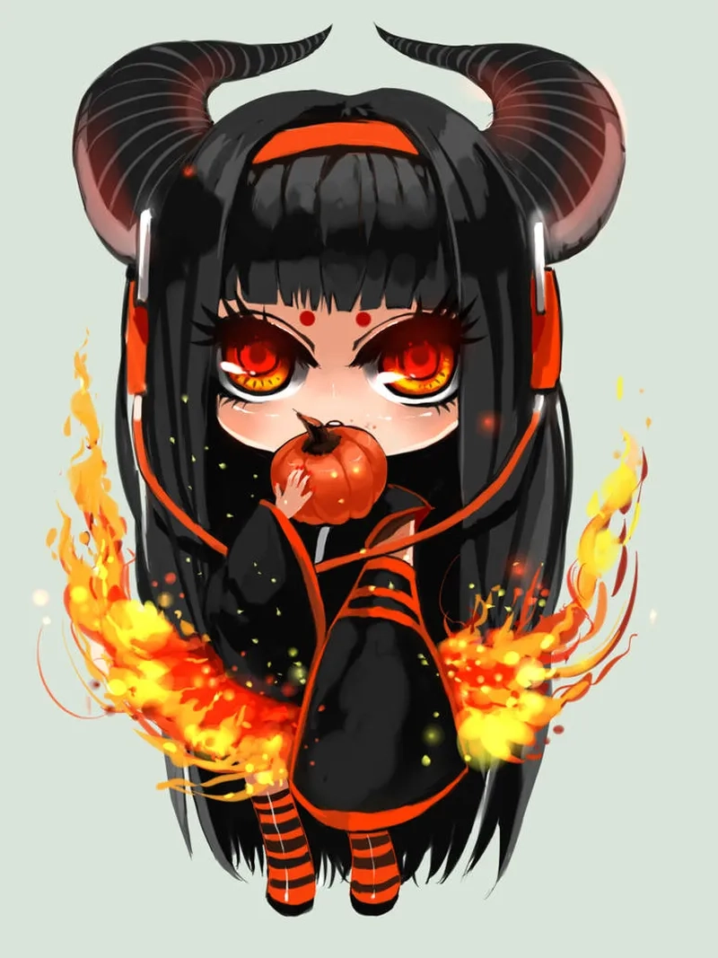 Nghệ thuật chibi halloween art sáng tạo đầy cảm hứng mùa ma quái