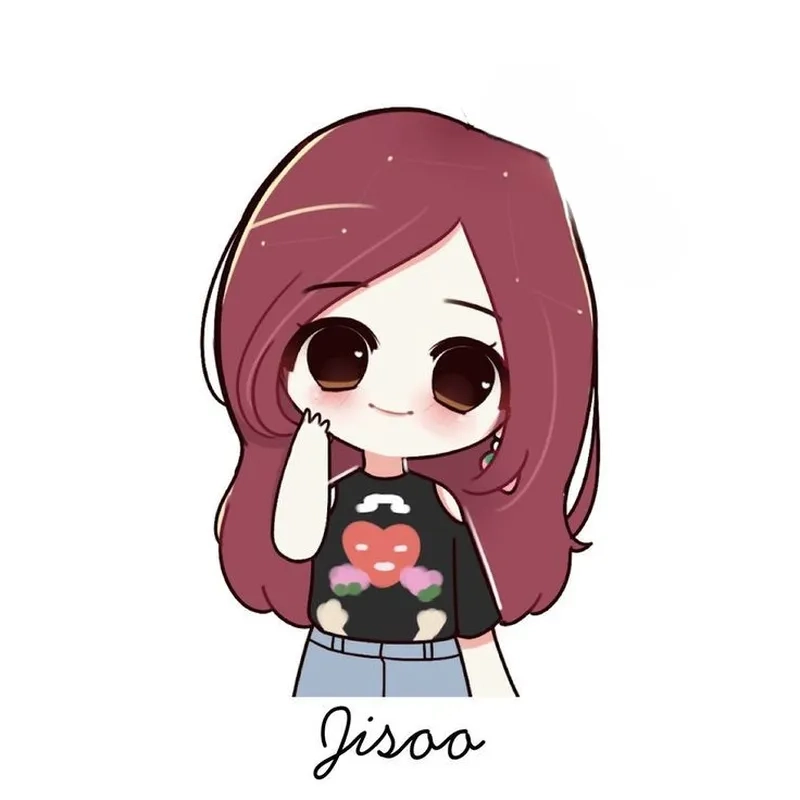 Bộ ảnh đặc biệt ảnh chibi jisoo phong cách siêu đáng yêu
