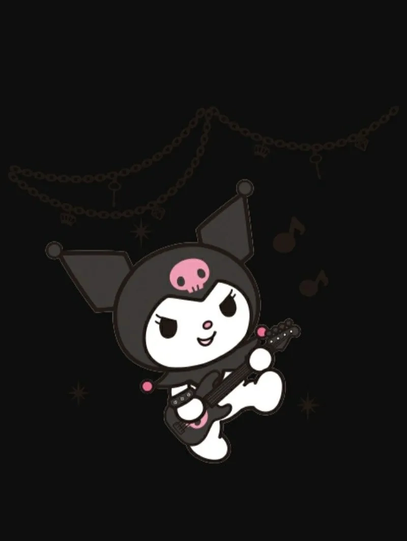 Trang trí điện thoại với hình nền kuromi chibi siêu xinh