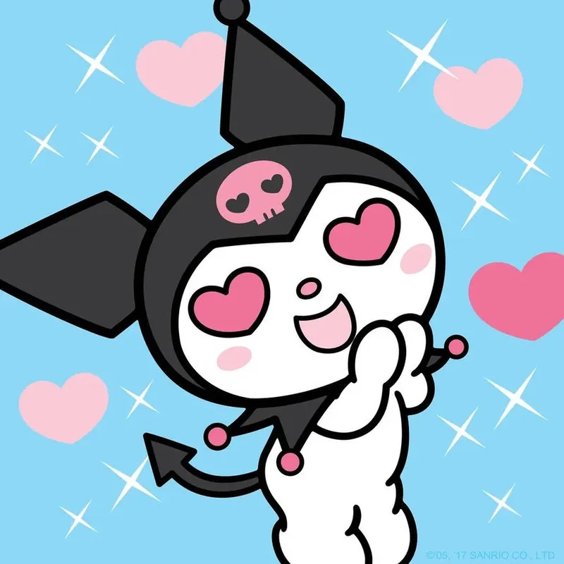 Biểu cảm ngộ nghĩnh trong từng nét vẽ kuromi chibi