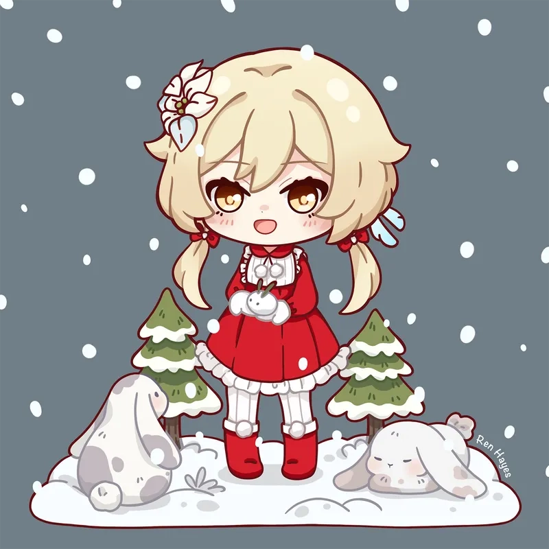 Bộ sưu tập ảnh chibi noel khiến bạn tan chảy vì độ dễ thương